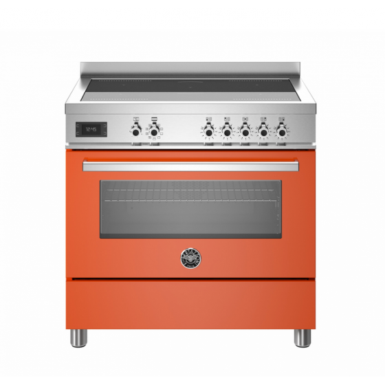 BERTAZZONI PRO9 5I 1E AR T Κουζίνα Ηλεκτρική με Επαγωγικές Εστίες 90cm Πορτοκαλί